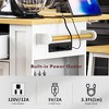 48" Rolling Kitchen Island with Drop Leaf,  Outlets, USB Ports, Barn Door Storage, Drawers, Spice Racks, Lockable Wheels(Not include Stools) - 4 of 4