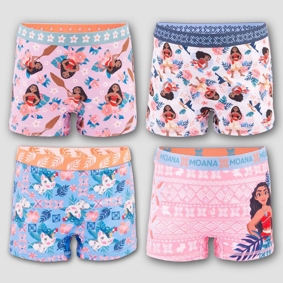 Girls' Moana 4pk Girlshorts Underwear
