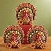 Collections Etc Hand-Painted Harvest Turkey Figurines - Set of 3 4 X 2.5 X 4 Brown - 2 of 2