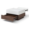 GlasFlength Coffee Tables, Two-Tone Contrast Coffee Table, Unique and FunctionalIdeal for Living Rooms, Black, 23.6"*14.55"*23.6" - 3 of 4