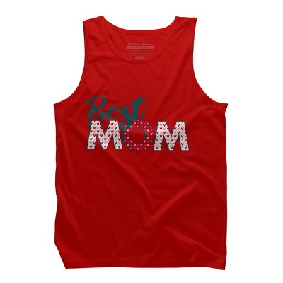 Men's Design By Humans Best Mom Heart Pattern By Semir Tank Top