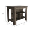 INFURNIC Kitchen Carts and Islands Kitchen Island with Open Shelves and Spacious Prep Surface, Brown, 27.5"*40.5"*35.4" - 4 of 4