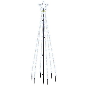 vidaXL Christmas Tree With Spike - Cold White 6 x 2 ft - 1 of 4