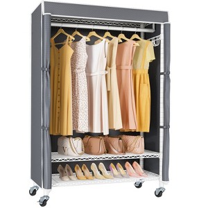 VIPEK R1C Rolling Clothes Rack with Cover Portable Freestanding Garment Rack, Black Rack with Cover - 1 of 4