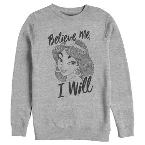 Men's Aladdin Jasmine Believe Me Sweatshirt - 1 of 3
