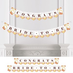 Big Dot of Happiness Fall Foliage Bride - Autumn Leaves Bridal Shower and Wedding Party Bunting Banner - Party Decorations - Congrats Bride-To-Be - 1 of 4