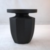INFURNIC Patio End Tables Modern Decorative Garden Side Table with Faux Terrazzo Accent, Black, 18.1"*18.1"*20.3" - 2 of 4