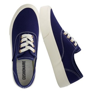 CUSHIONAIRE Women’s Freshman Canvas Lace-Up Sneaker with Memory Foam, Wide Widths Available | Casual Walking Shoes, Lightweight & Comfortable - 1 of 4