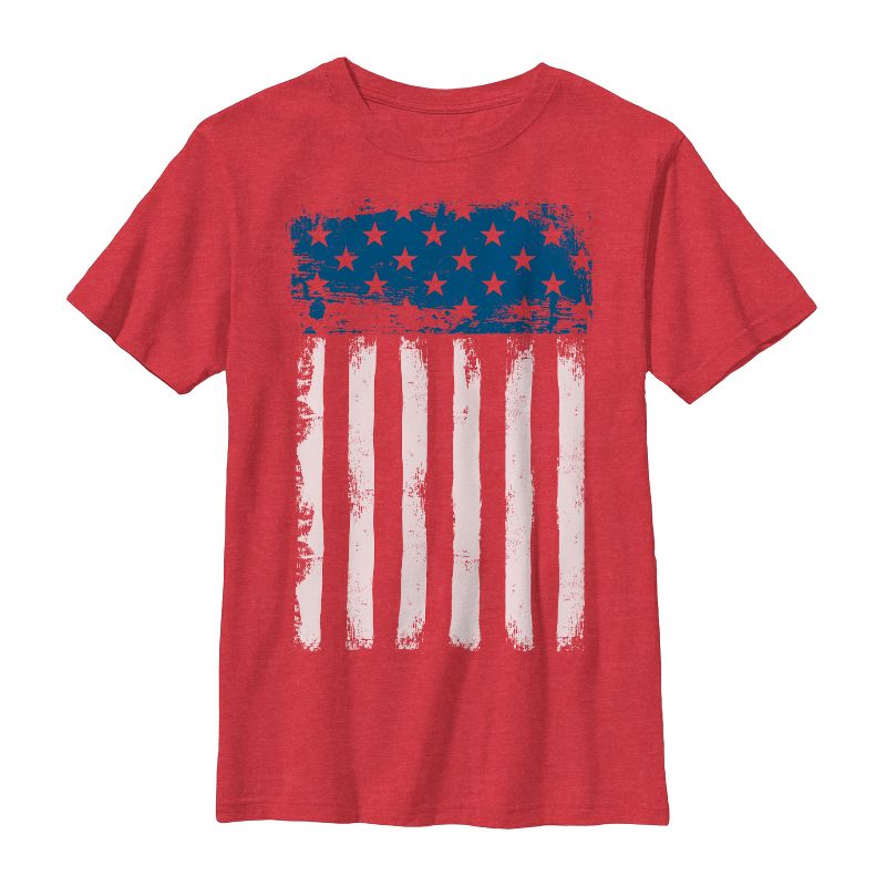 Boy's Lost Gods Fourth of July  Streak American Flag T-Shirt, 1 of 4