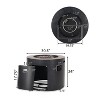 GDFStudio Jasmine Outdoor 40,000 BTU Iron Circular Fire Pit Table, Brushed Black - 3 of 4
