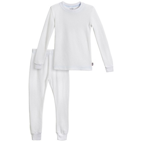 City Threads Boys Usa-made Soft & Cozy Thermal 2-piece Long Johns,white W/  Baby Blue Stitch ,10 Yrs : Target