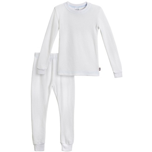 City Threads Boys Usa-made Soft & Cozy Thermal 2-piece Long Johns,white ...