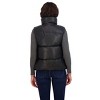 Women's Faux Leather Short Puffer Vest - S.E.B. By SEBBY  - 4 of 4