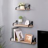 FONTOI Floating Storage Shelves Set of 3, Wall Mounted Shelf with Brackets for Living Room Bathroom, Wall Decor, Natural Wood, 4.2"*5.1"*23.7" - 4 of 4