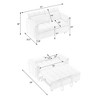 SKRAN 52 "velvet sofa, 3 in 1 convertible sleeper,pull-out bed with back, pillow, pockets for living room furniture - 3 of 4