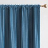 38"x34" Lush Decor Glam Pleated Velvet Light Filtering Window Curtain Panels Blue Pair - 4 of 4