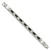 Black Bow Jewelry Mens Stainless Steel Diamond Polished & Laser Cut Bracelet, 8.25 Inch - 2 of 4