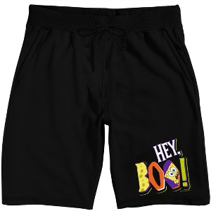 Spongebob Squarepants Halloween “Hey, Boo!” Men’s Black Lounge Shorts - 1 of 4