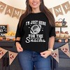 Simply Sage Market Women's I'm Just Here For The Snacks Disco Short Sleeve Garment Dyed Tee - 2 of 4