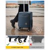 LUGGEX Small Carry On Suitcase with Wheels - Lightweight Soft Sided Luggage with Front Opening Design, Underseat 16-Inch, 47x33x20 cm, Cherry - 3 of 4
