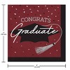 Creative Converting Graduate School Spirit Burgundy Red Paper Beverage Napkins 108ct - 3 of 3