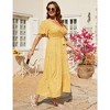 Womens Plus Size V Neck Wrap Maxi Dress High Waist Ruffle Summer Casual Dress with Belt - 4 of 4