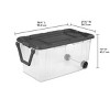 Pack of 2 Extra Large Storage Bin, 40 Gallon Wheeled Plastic Storage Container with Handle - 2 of 4