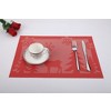 Deer Jacquard 12" x 18" In. PVC Fiber Woven Non-Slip Washable Placemat Set of 4 - 4 of 4