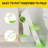 Potty Training Seat with Adjustable Height Step Stool Ladder, Potty Training Toilet with Soft Cushioned Seat & Splash Guard for Boys and Girls, Green - 3 of 4