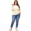 Agnes Orinda Women's Plus Size Long Sleeve Crewneck 2024 Fall Knit Casual Basic Pullover Sweaters - image 3 of 4