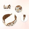 Unique Bargains Women's Wide Floral Knot No Slip Fashion Headbands 2.36" Brown - 4 of 4
