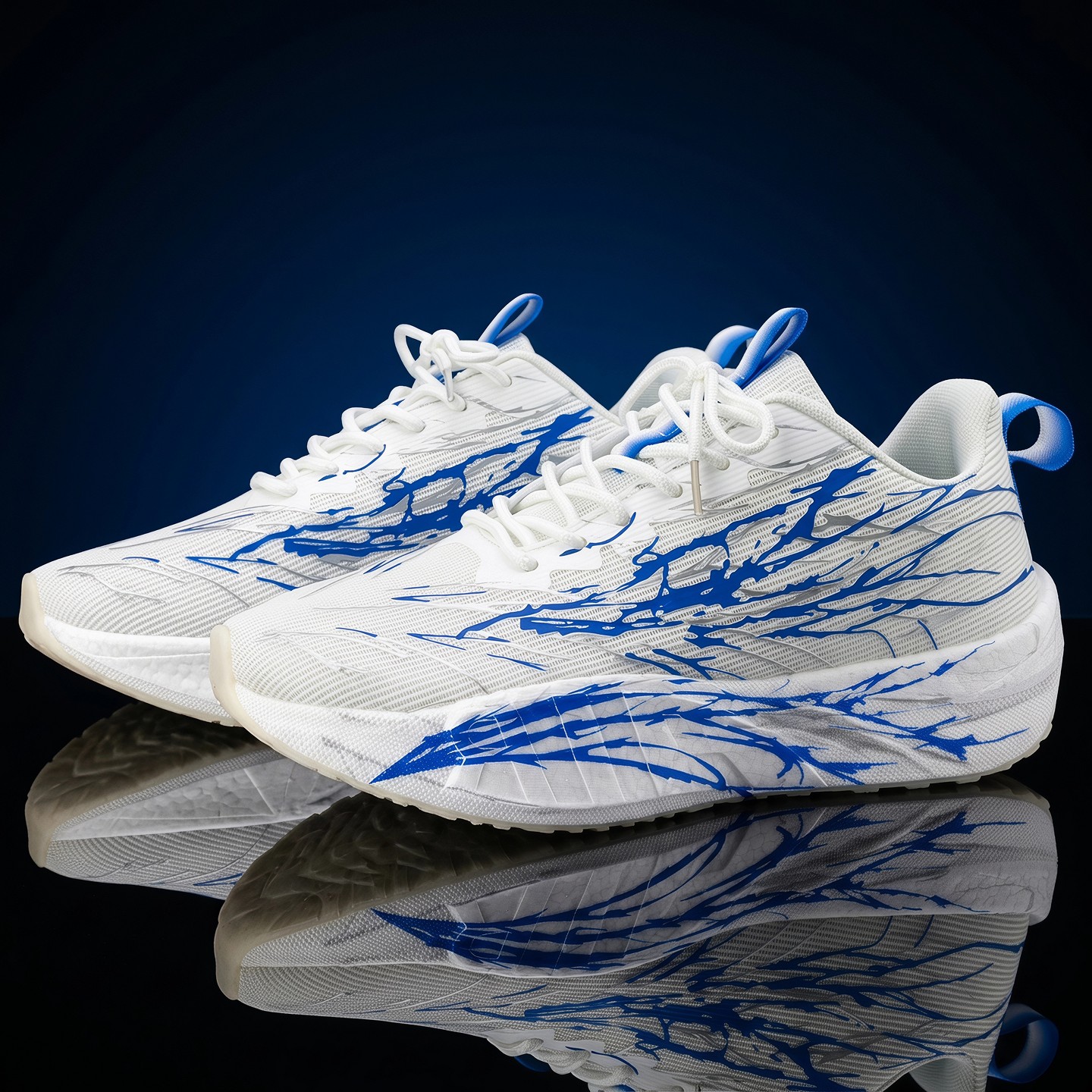 Мужские кроссовки BLISSFUL STEP Lightweight Breathable Anti Slip Printed Fashion Sneakers 8.5 Blue, цвет: Синий — фото 3