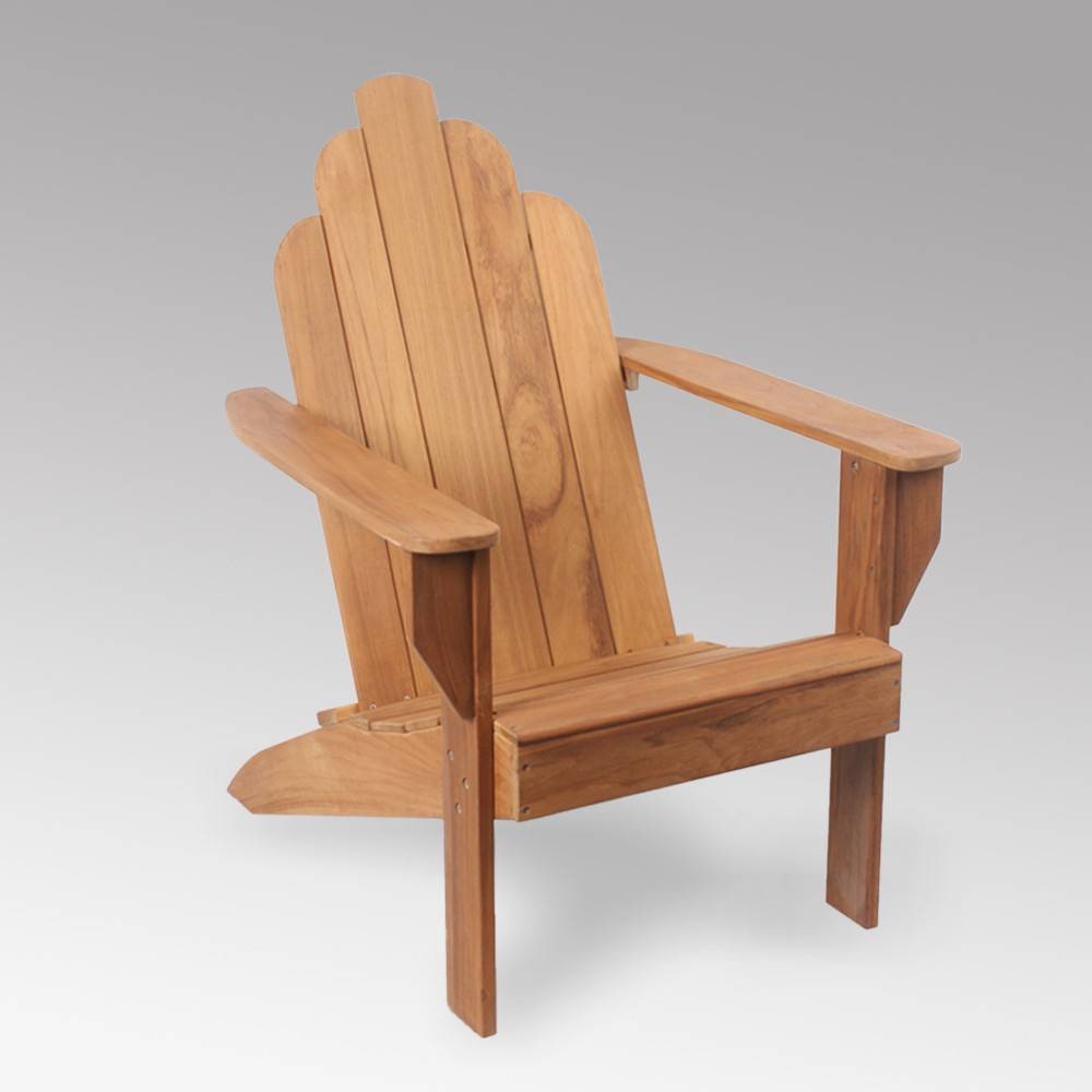 Sherwood Teak Adirondack Chair Natural Teak Cambridge Casual