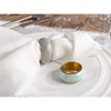 Dome Design Napkins Rings - Sea Green (Set of 4) - Saro Lifestyle: Metal, Online-Unique, 2.5" Length - 2 of 3
