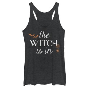 Women's Lost Gods Halloween The Witch Is In Racerback Tank Top - 1 of 4