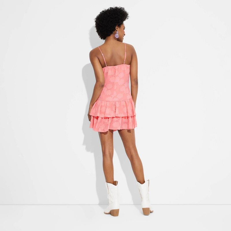 Women's Triangle Cup Tiered Mini Skater Dress - Wild Fable™, 4 of 12