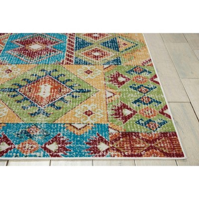 Sunset 5' x 7' Rectangular Stain-Resistant Synthetic Area Rug