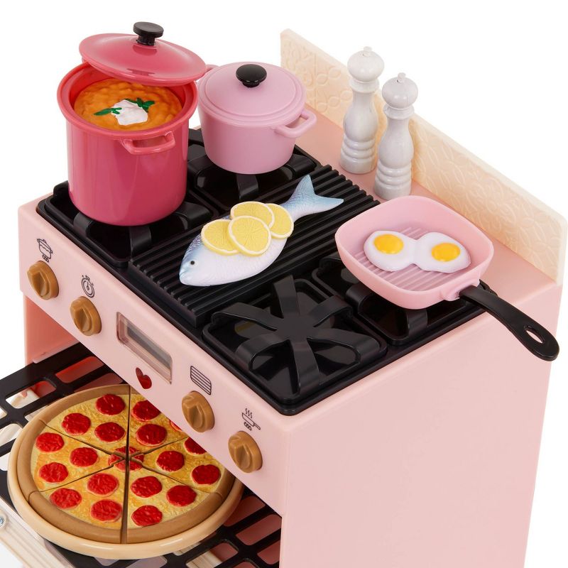 Our Generation Make &#38; Bake Stove with Oven &#38; Cooking Sounds Accessory Set for 18&#34; Dolls, 4 of 8