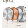 Itopfox Stainless Steel Tea Kettle for Stove Top with Efficient Heating, Audible Whistle & Safe Handle - 2 Quart Camping Kettle - 2 of 4