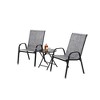 Ridstar 3-Piece Outdoor Patio Set with Camping Chairs and Folding Table For Garden Patio-Grey - 2 of 4
