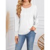 Women's Long Sleeve Crewneck T-Shirt Top with Ruffled Cuff - 3 of 4