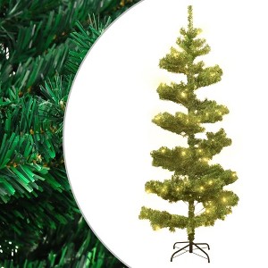Aghana Digitals 150cm Spiral Pre-lit Christmas Tree with 120 LED Lights, 8 Effects, 512 PVC Tips & - 1 of 4