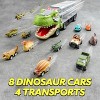 Joyfy 13-in-1 Dinosaur Dinosaur Toy Set with 12 Pull-Back Cars for Kids Ages 3-5, Dinosaur Transport Carrier, Birthday Gift for Toddlers Boys 3+ Years - 3 of 4