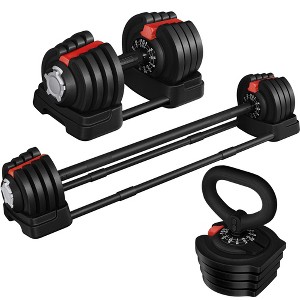 Yaheetech 2-in-1 Quick-Adjust Dumbbell Weight Set with 16 Adjustable Weights For Home Gym Full Body Strength Training - 1 of 4