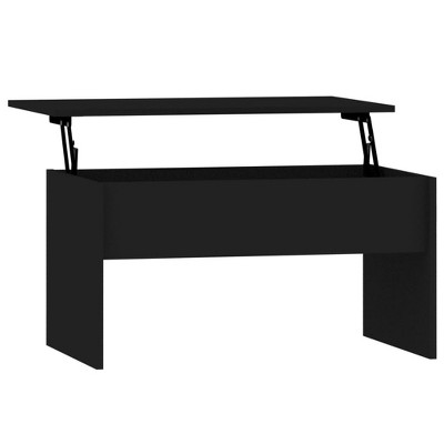 vidaXL Coffee Table Black 31.5"x19.9"x16.3" Engineered Wood