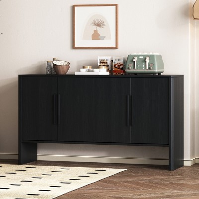 KTMBDW Buffet Storage Cabinet with 4 Door, 59" W Coffee Bar Cabinet, Kitchen Buffet Sideboard for Living Room, Kitchen