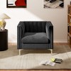 32 in. Wide Mid-Century Channel Tufted Velvet Accent Sofa Chair - Morden Fort - 2 of 4