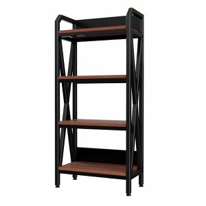 AENKYO 56.3 Tall 4-Tier Bakers Rack with Wooden Shelves, Easy to Assemble, Metal and Wood Kitchen Storage Organizer for Pantry & Kitchen - 1 of 4