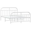 vidaXL Double Bed Frame - Durable Powder-Coated Steel Construction, with Supportive Metal Slats - 4 of 4