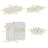 FUFU&GAGA White Baby Changing Table with Storage - Diaper Station with Drawers & Shelves for Nurseries - 3 of 4